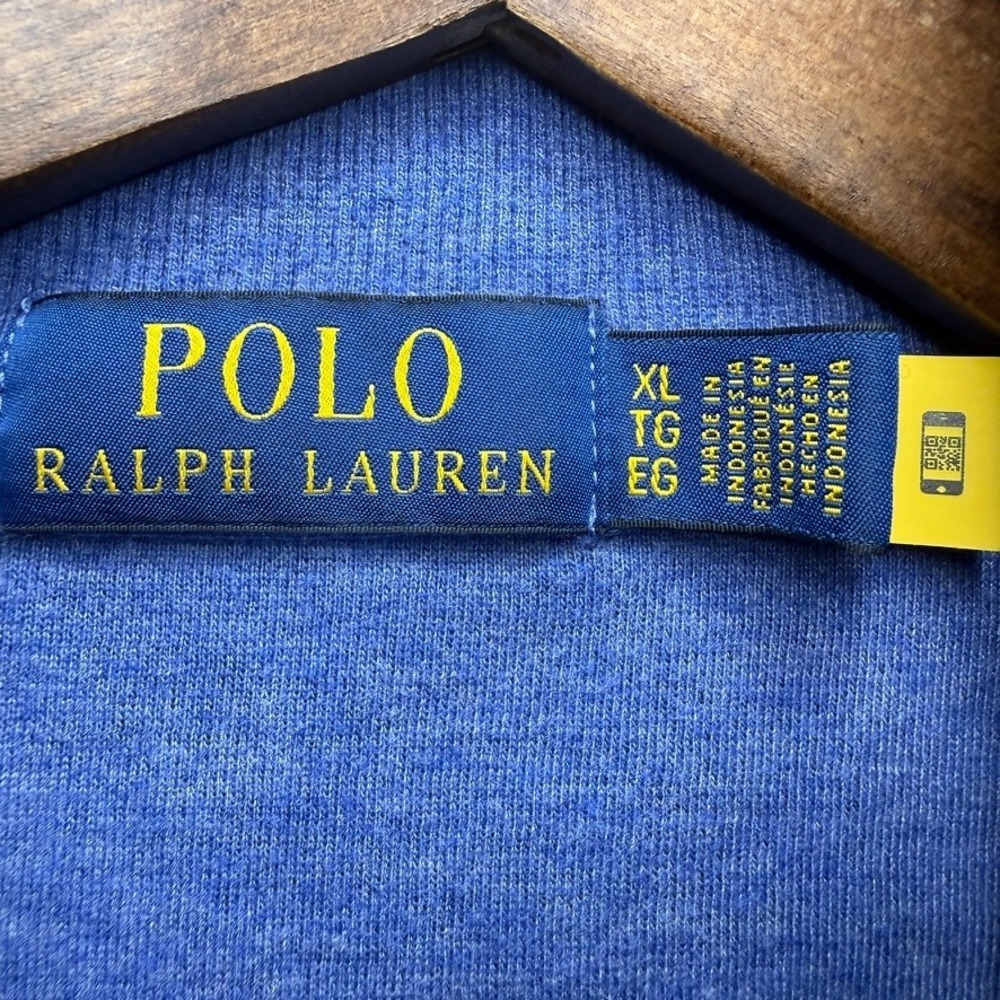 Polo Ralph Lauren Quarter Zip Pullover Sweater Classic Fit XL Blue Pony Preppy - Picture 3 of 12
